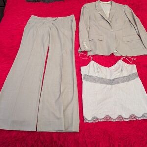Stella Mc Cartney Elegant 3 piece Taupe Women's Pants Suit